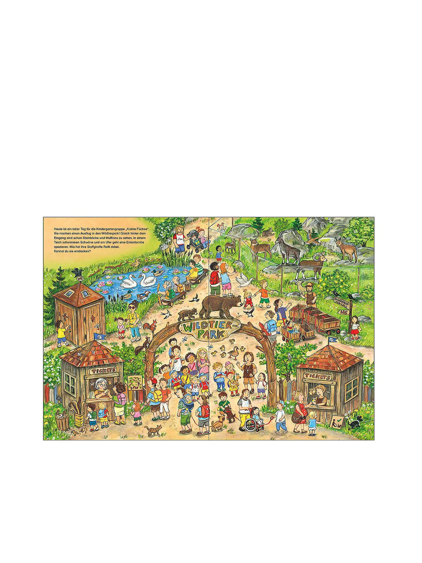 LOEWE VERLAG | Mein Naturkind Wimmelbuch - Viel los im Wildpark! | 